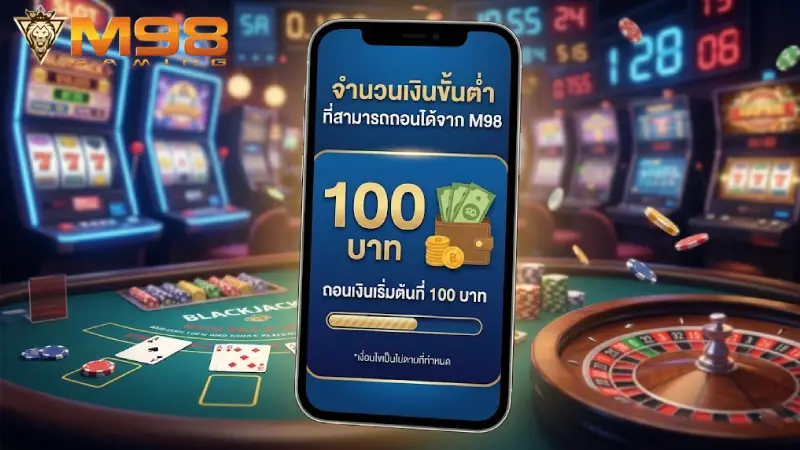 จำนวนเงินขั้นต่ำที่สามารถถอนได้จาก M98 คือเท่าไหร่ เช็กเงื่อนไขถอนเงิน 2026